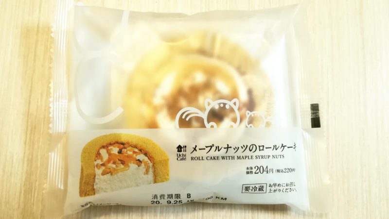 メープルナッツのロールケーキ　パッケージ